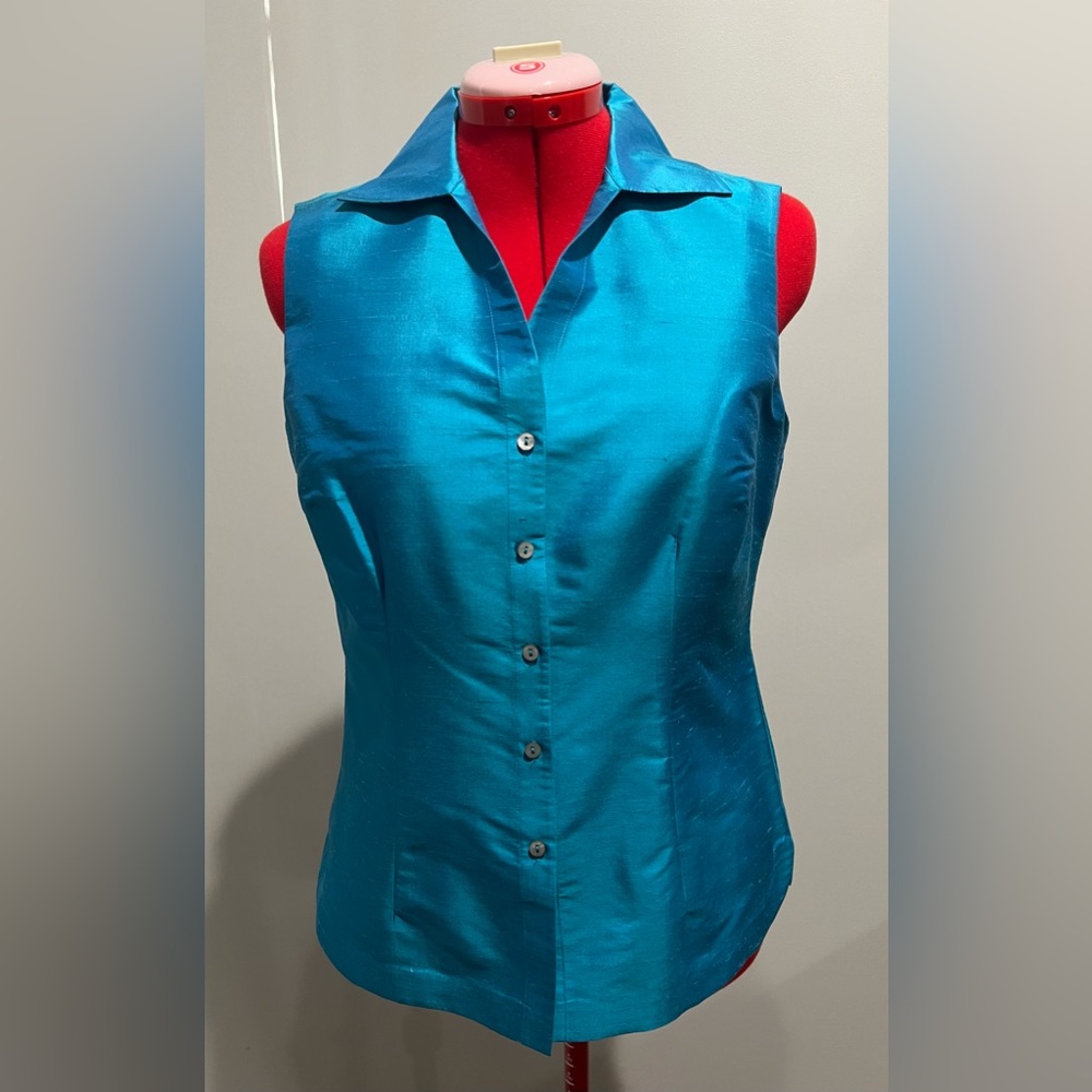 Silk sleeveless top